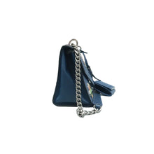 Load image into Gallery viewer, Prada Monochrome Robot Patches Envelope Flap Saffiano Cuir Calfskin Shoulder Bag Blue