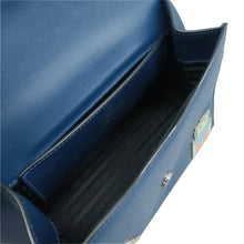 Load image into Gallery viewer, Prada Monochrome Robot Patches Envelope Flap Saffiano Cuir Calfskin Shoulder Bag Blue