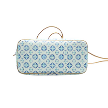 Load image into Gallery viewer, Louis Vuitton Neverfull MM W/P Monogram Canvas Shoulder Bag Blue