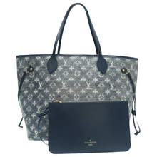 Load image into Gallery viewer, Louis Vuitton Neverfull Canvas Shoulder Bag Blue