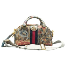 Load image into Gallery viewer, Gucci Mini Ophidia Water Flora Web GG Supreme Monogram Shoulder Bag Beige
