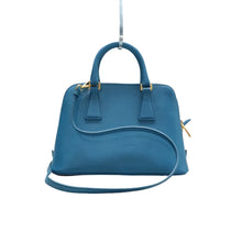 Load image into Gallery viewer, PRADA Matinee Leather Satchel Bag Blue