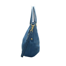 Load image into Gallery viewer, Prada Vitello Daino Leather Tote Shoulder Bag Blue