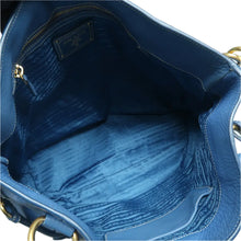 Load image into Gallery viewer, Prada Vitello Daino Leather Tote Shoulder Bag Blue