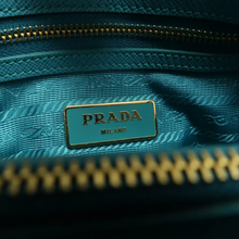 Load image into Gallery viewer, PRADA Leather Satchel Bag Blue