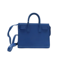 Load image into Gallery viewer, Yves Saint Laurent Sac de Jour Leather Satchel Bag Blue