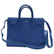 Load image into Gallery viewer, Yves Saint Laurent Sac de Jour Leather Satchel Bag Blue