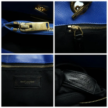 Load image into Gallery viewer, Yves Saint Laurent Matelasse Leather Shoulder Bag Blue