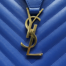 Load image into Gallery viewer, Yves Saint Laurent Matelasse Leather Shoulder Bag Blue