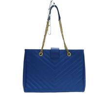 Load image into Gallery viewer, Yves Saint Laurent Matelasse Leather Shoulder Bag Blue