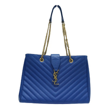 Load image into Gallery viewer, Yves Saint Laurent Matelasse Leather Shoulder Bag Blue