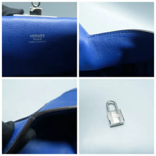 Load image into Gallery viewer, Hermes Toolbox 26 Evercolor Leather Satchel Bag Blue