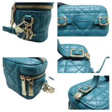 Load image into Gallery viewer, DIOR lady dior Leather Satchel Bag Blue