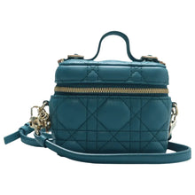 Load image into Gallery viewer, DIOR lady dior Leather Satchel Bag Blue