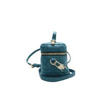 Load image into Gallery viewer, DIOR lady dior Leather Satchel Bag Blue