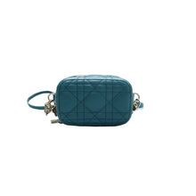 Load image into Gallery viewer, DIOR lady dior Leather Satchel Bag Blue
