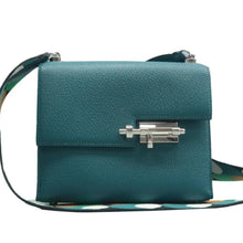 Load image into Gallery viewer, HERMES Verrou Leather Shoulder Bag Blue