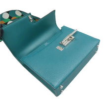 Load image into Gallery viewer, HERMES Verrou Leather Shoulder Bag Blue