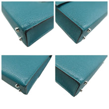 Load image into Gallery viewer, HERMES Verrou Leather Shoulder Bag Blue