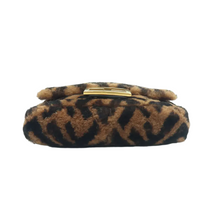 Load image into Gallery viewer, Fendi Baguette Woolen Satchel Bag Brown