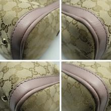 Load image into Gallery viewer, GUCCI Boston Fabric Satchel Bag Brown