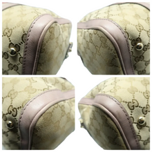 Load image into Gallery viewer, Gucci Boston Fabric Satchel Bag Brown