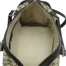 Load image into Gallery viewer, GUCCI Boston Fabric Satchel Bag Brown