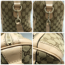 Load image into Gallery viewer, GUCCI Boston Fabric Satchel Bag Brown