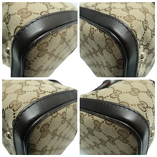Load image into Gallery viewer, GUCCI Boston Fabric Satchel Bag Brown