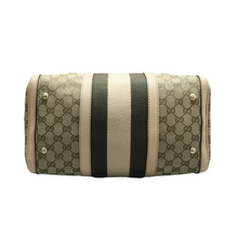 Load image into Gallery viewer, GUCCI Boston Fabric Satchel Bag Brown
