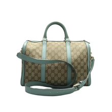 Load image into Gallery viewer, GUCCI Boston Fabric Satchel Bag Brown