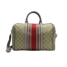 Load image into Gallery viewer, GUCCI Boston Fabric Satchel Bag Brown