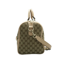 Load image into Gallery viewer, GUCCI Boston Fabric Satchel Bag Brown