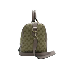 Load image into Gallery viewer, GUCCI Boston Fabric Satchel Bag Brown