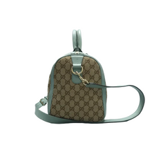 Load image into Gallery viewer, GUCCI Boston Fabric Satchel Bag Brown