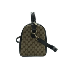Load image into Gallery viewer, GUCCI Boston Fabric Satchel Bag Brown