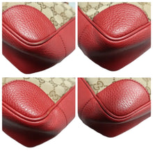 Load image into Gallery viewer, Gucci Bree GG Fabric Satchel Bag Red