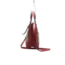 Load image into Gallery viewer, Gucci Bree GG Fabric Satchel Bag Red