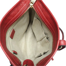 Load image into Gallery viewer, Gucci Bree GG Fabric Satchel Bag Red