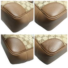 Load image into Gallery viewer, GUCCI Bree GG Fabric Satchel Bag Brown
