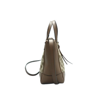 Load image into Gallery viewer, GUCCI Bree GG Fabric Satchel Bag Brown
