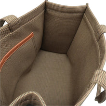 Load image into Gallery viewer, Celine Cabas Tweed Satchel Bag Brown