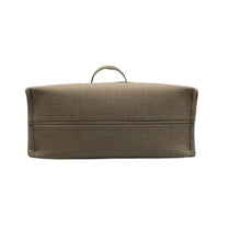 Load image into Gallery viewer, Celine Cabas Tweed Satchel Bag Brown