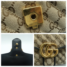 Load image into Gallery viewer, GUCCI GG Marmont Canvas Shoulder Bag Brown