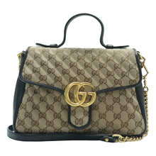Load image into Gallery viewer, GUCCI GG Marmont Canvas Shoulder Bag Brown