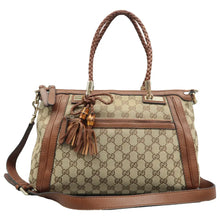 Load image into Gallery viewer, GUCCI Fabric Shoulder Bag Brown