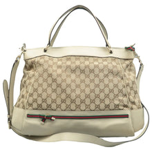 Load image into Gallery viewer, GUCCI Fabric Satchel Bag Brown