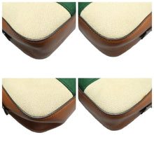 Load image into Gallery viewer, Gucci Web Vintage Canvas Shoulder Bag Sand Cuir