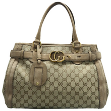 Load image into Gallery viewer, GUCCI Fabric Tote Bag Brown