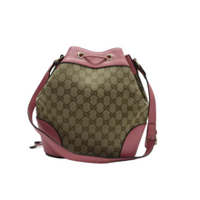 Load image into Gallery viewer, GUCCI Canvas Bucket Shoulder Bag Pink